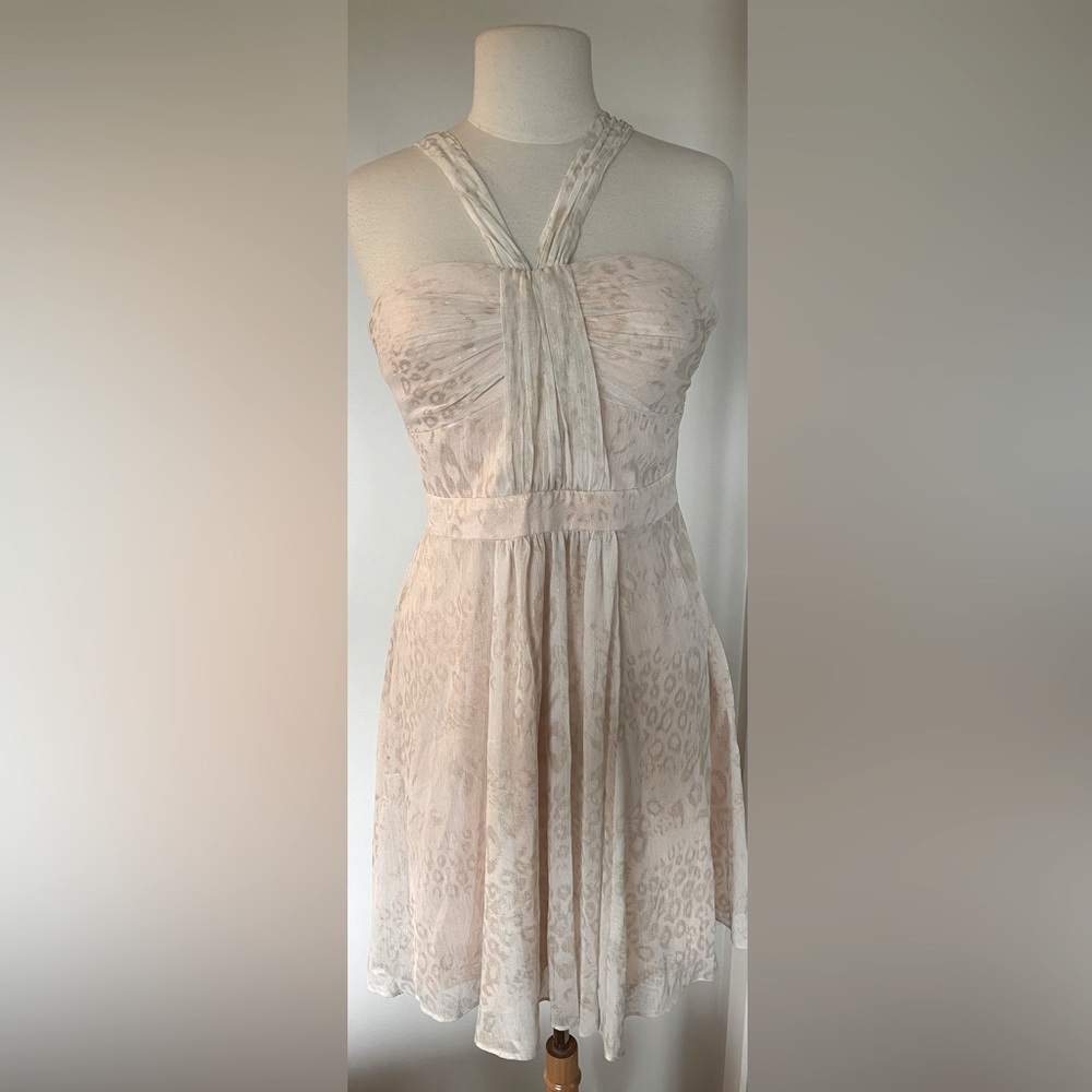 NINE WEST Chiffon Leopard Print Dress